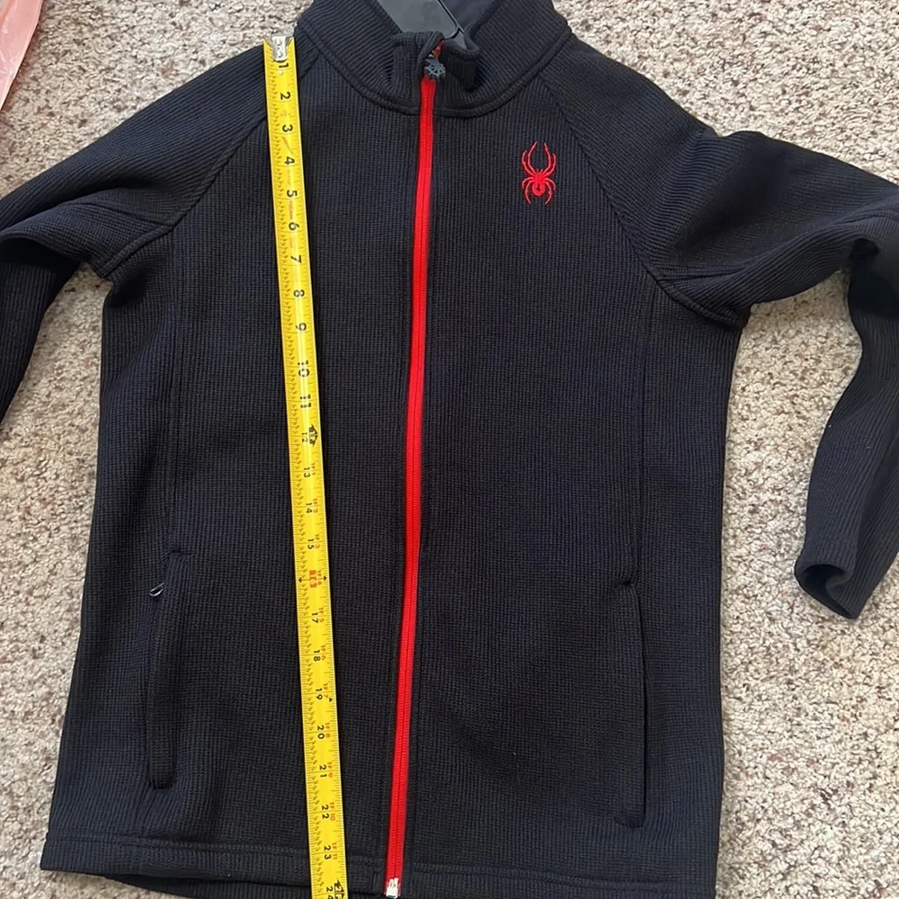 Spyder Black and Red‎ Full Zip Thermal Jacket Youth Size L14/16